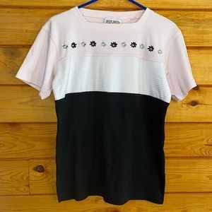 vintage jaclyn smith sport color block t-shirt